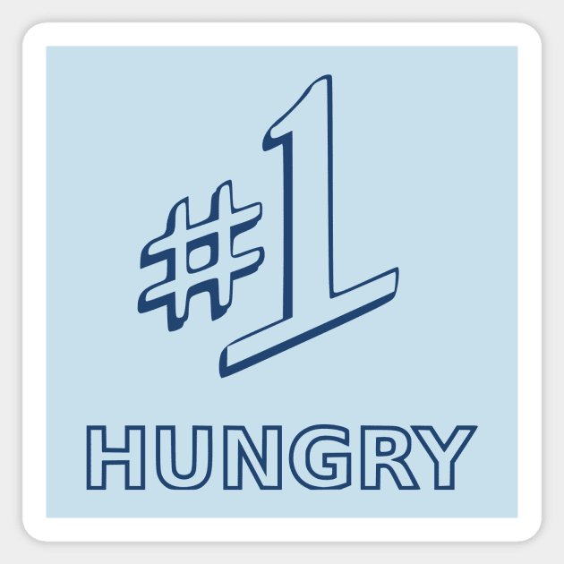 #1 Hungry Sticker by dikleyt